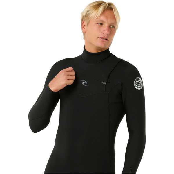 2026 Rip Curl Mens Dawn Patrol 5/3mm Chest Zip Wetsuit 16PMFS - Black